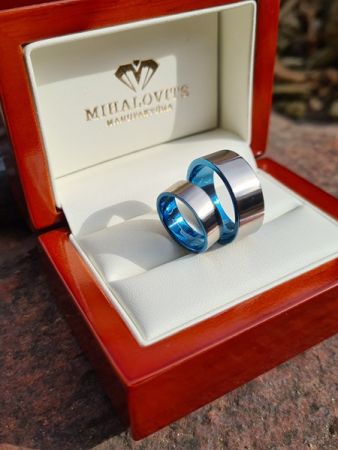 eszter and robert titanium wedding rings