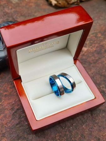 eszter and zoltan titanium wedding ring