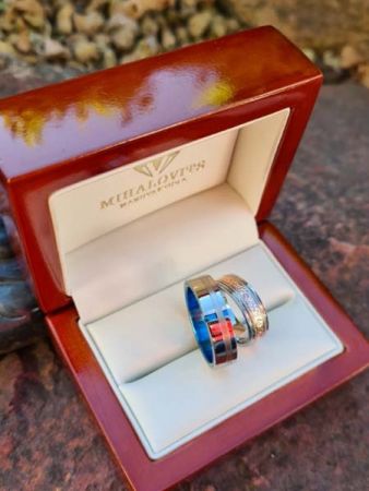 gina and zoltan titanium wedding rings