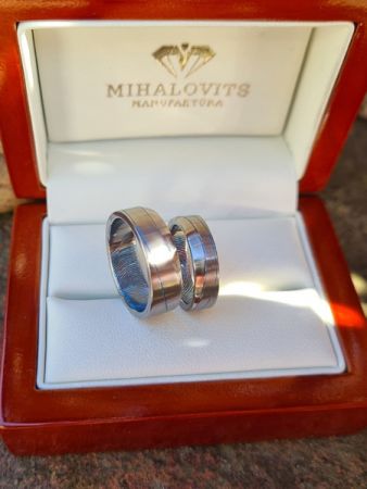 monika and richard titanium wedding rings
