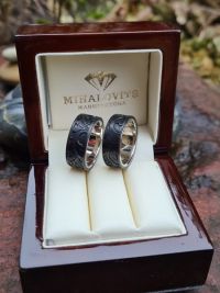 zsofia and roland steel gold CNC wedding ring