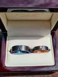 nikoletta janos steel wedding rings