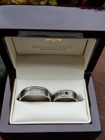 timea and arnolds damascus wedding rings