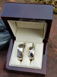 timea and norberts stainless steel wedding rings
