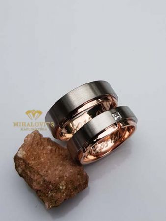 bianka and andras gold titanium wedding rings