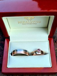 dorina mihaly titanium gold wedding ring