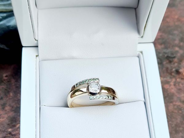 engagement ring with diamonds