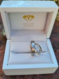 rita bence gold titanium wedding rings