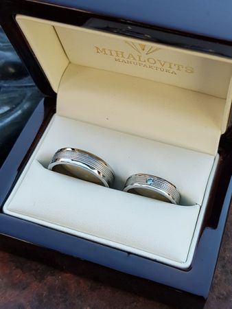 gyongyi and viktors stainless steel wedding rings