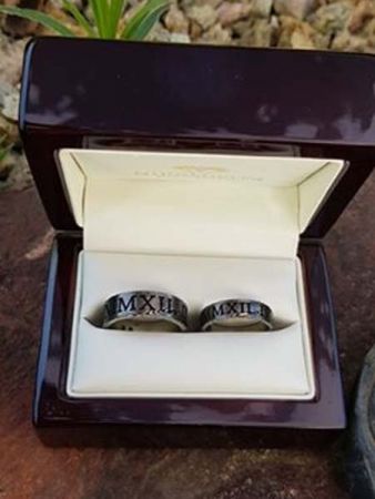 szilvia and laszlos damascus wedding ring