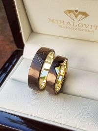 reka nad attila stainless steel gold wedding ring